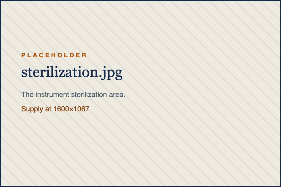 The instrument sterilization area.