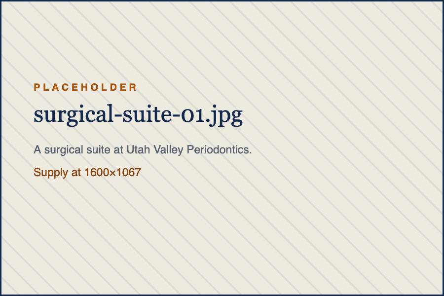 A surgical suite at Utah Valley Periodontics.